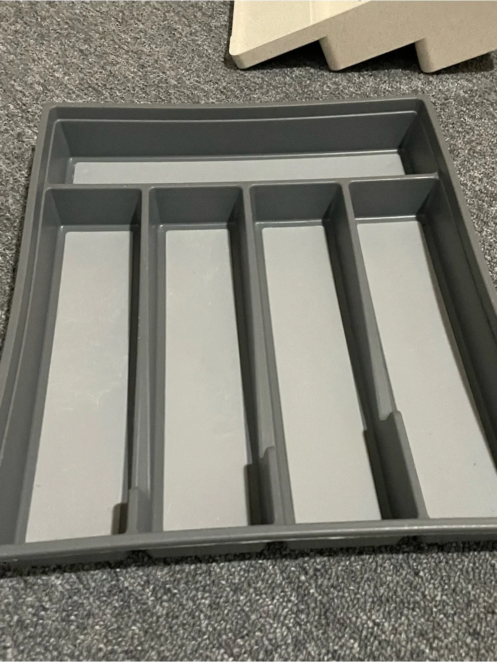 Gray Plastic Drawer Utensil Organizer Tray - Gray